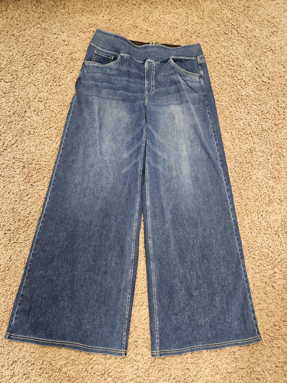 HALARA Wide Leg Jeans in Dark Blue Denim - XL Tall